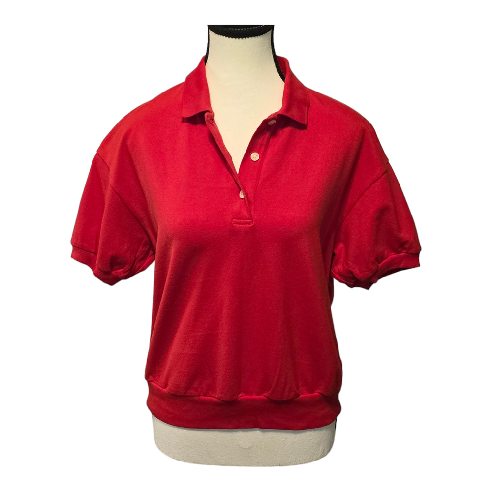 Everlane Polo Womens XS Red Oversized Organic Cotton Short Sleeve Classic NWOT